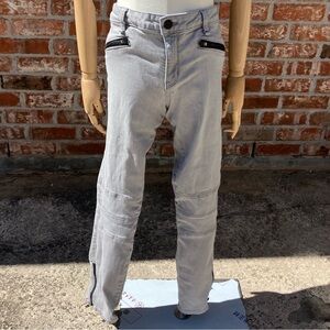 Sanctuary (Anthropologie) sporty light grey jeans w/ accents / 31 / EUC